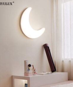 Alternative view of Simple Moon Modern LED Wall Lights for Children Bedroom