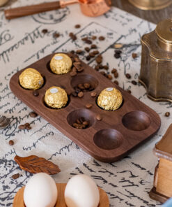 Solid Wood Egg Storage Box Lattice Egg Rack Home