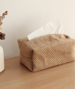 Japanese Art Simple Cotton Linen Tissue Box