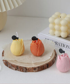Alternative view of 3PCS Cute Tulip Aroma Candle Decoration