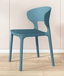 Unique Comfortable Dining Plastic Chairs Blue