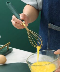 Stainless Steel Egg Whisk With Silicone Handle, 4pcs
