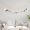 Wooden Beads Photo Display Garland Wall Hanging