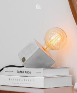 Alternative view of Concrete Table Lamp - Tilted Cement Shape Combine With Dimmer