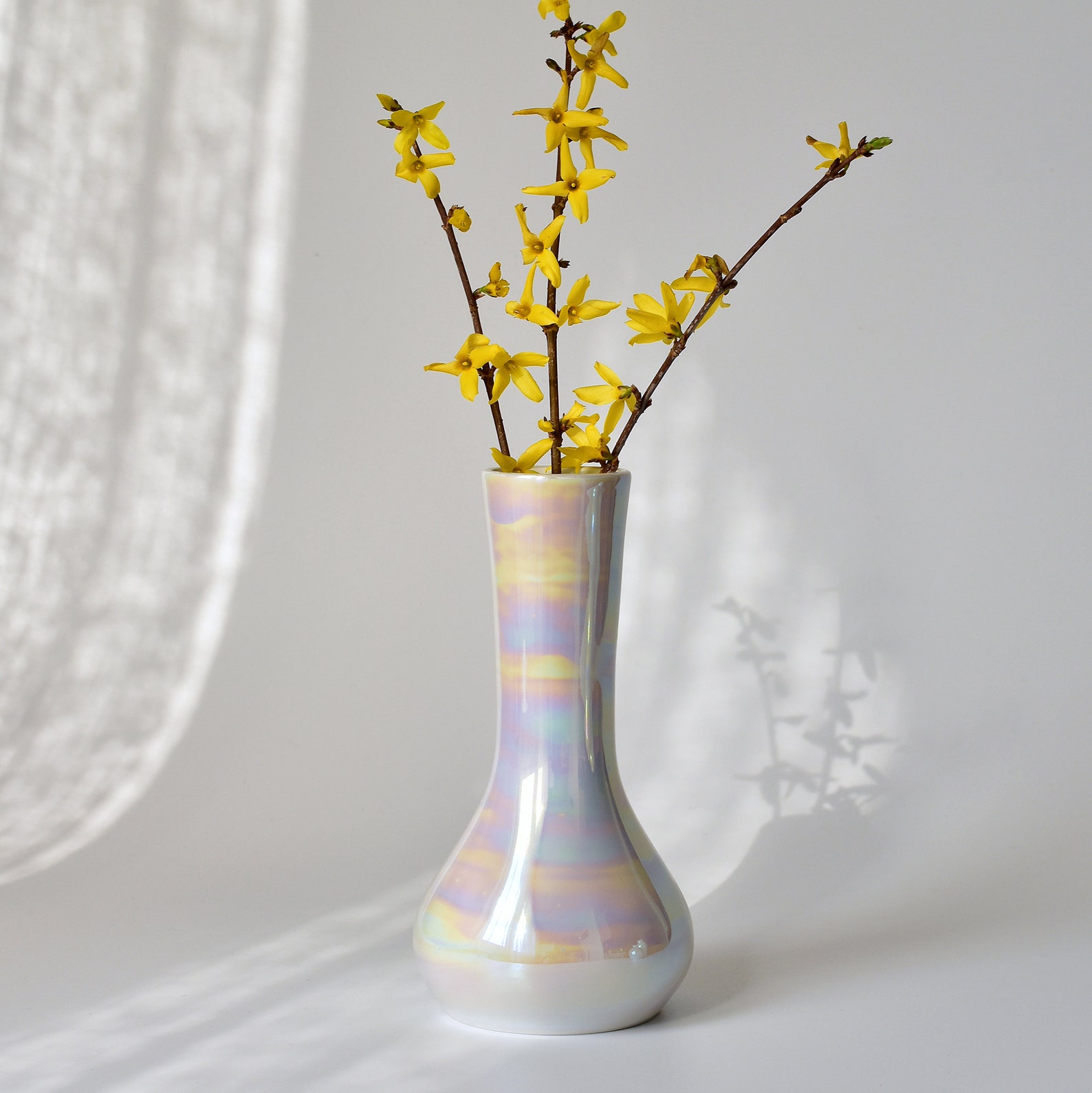 Rainbow vases, Iridescent Ceramic Vase, small vases 3 set - Image 4