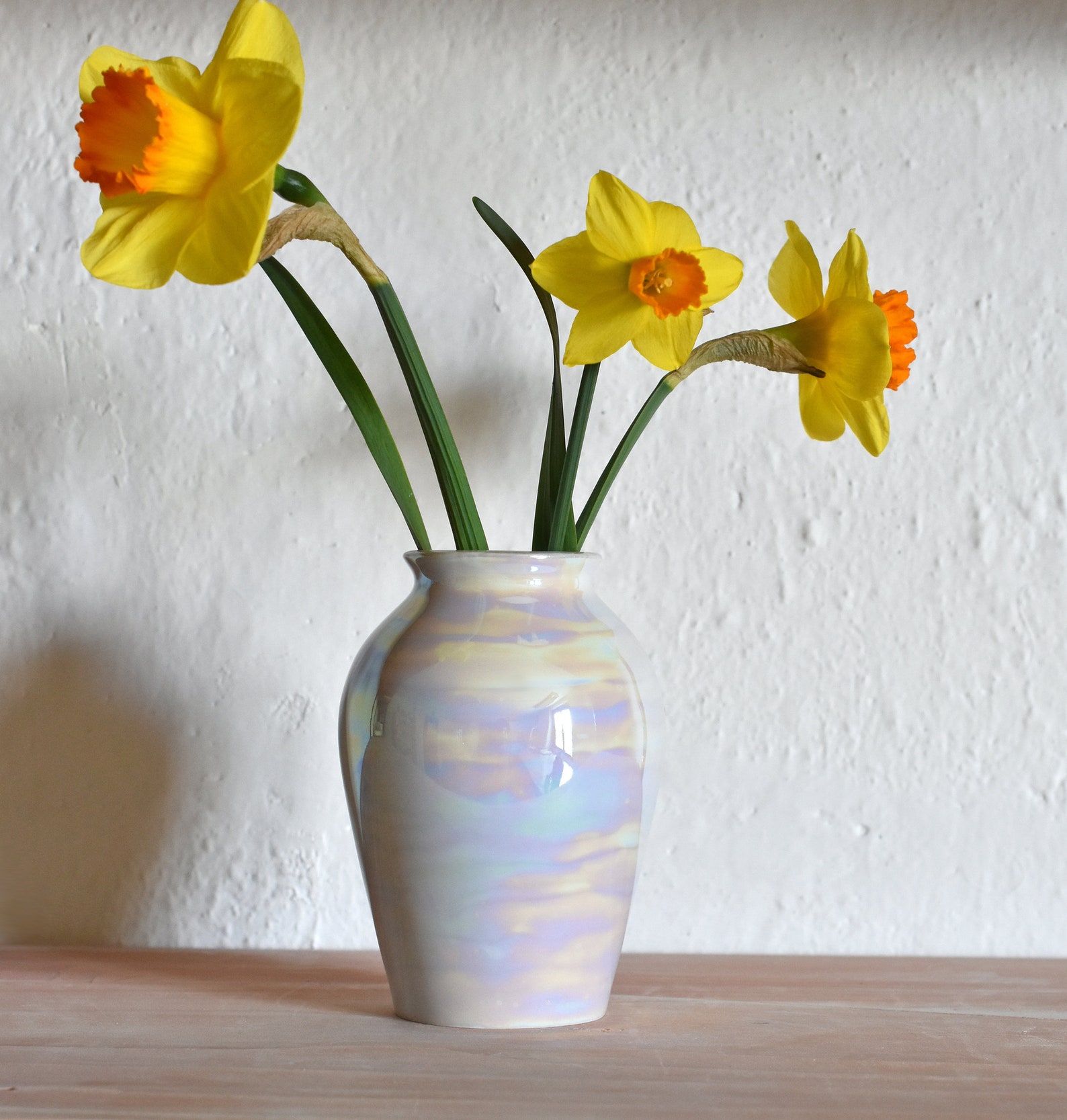 Rainbow vases, Iridescent Ceramic Vase, small vases 3 set - Image 6