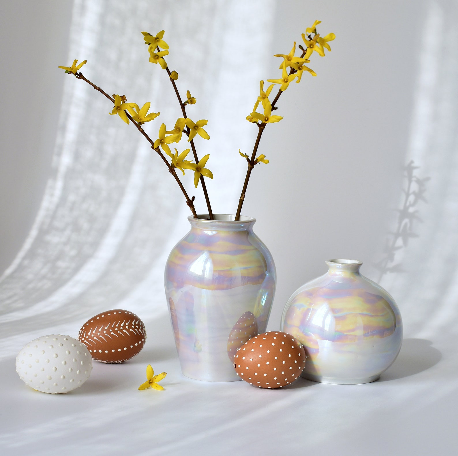 Rainbow vases, Iridescent Ceramic Vase, small vases 3 set - Image 5