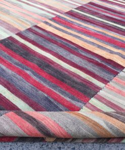 Alternative view of 11X11 Boho Patchwork Kilim Rug , Retro Handmade Rug , 10'9" X 11'1" Oversize Turkish Rug R7095F66