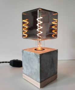 Black Concrete Lamp Desk Lamp, Bedside Lamp Decor