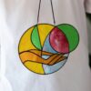 Stained Glass Moon Suncatcher Flower Nature