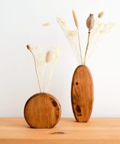Wooden Flower Vase, Minimal Design, Home decor