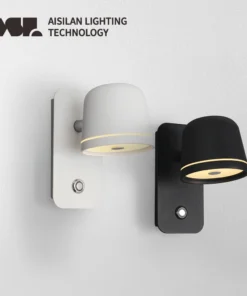 Aisilan LED Bedside Dimmable Wall Lamp with touch On/Off Switch 3-CCT Rotation hotel bed room Wall Sconce Decoration Fixture