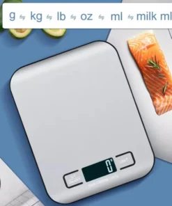 Alternative view of Digital Kitchen Scale LED Display 5kg/1g Stainless Steel Panel Electronic Scales Home Jewelry Food Snacks Weighing Baking Tools