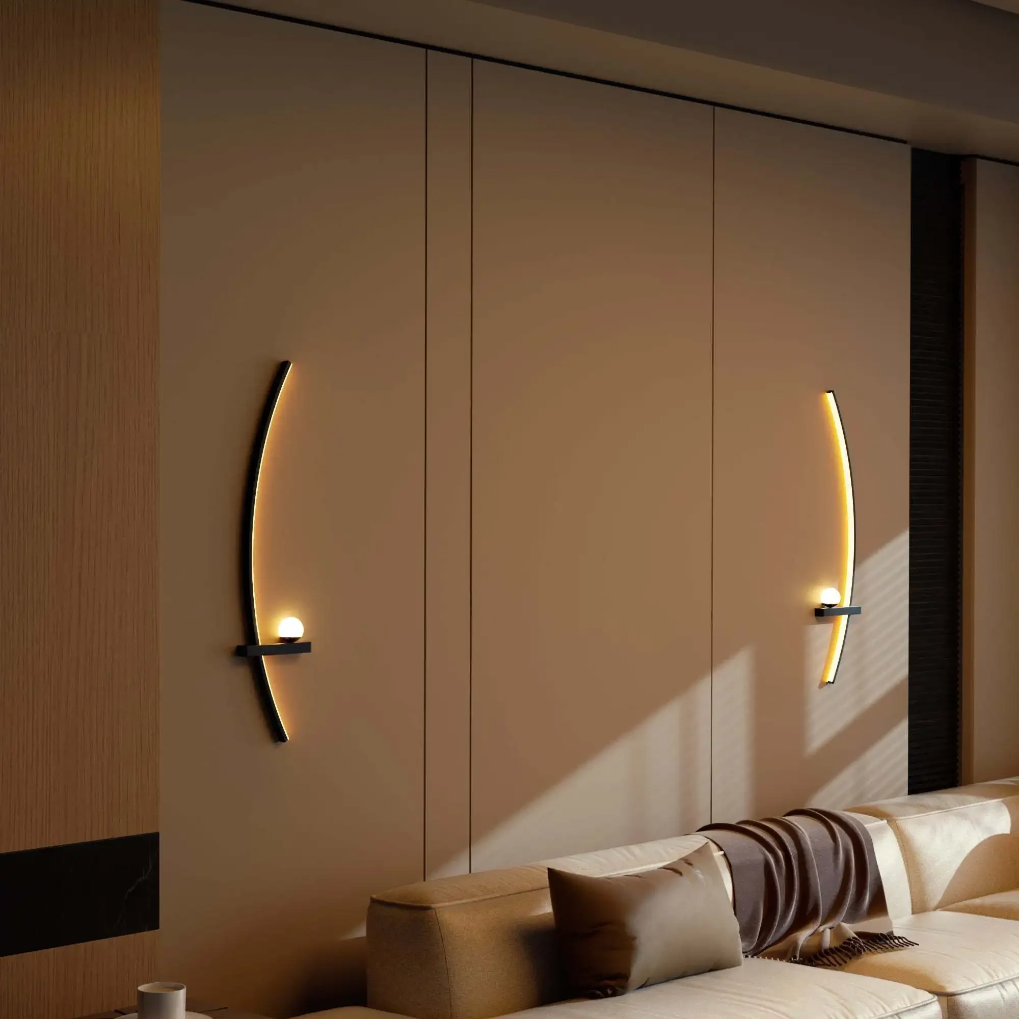 2pcs Modern Adjustable LED Wall Sconce, 31.5" Arched Metal Bedside Lamp, 3000K Warm Glow, Indoor Use for Bedroom - Image 4