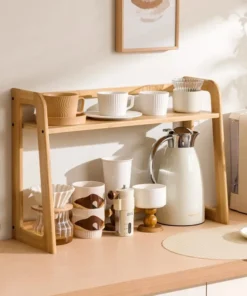 Multi-Layer Kitchen Countertop Storage Rack for Small Appliances with Cup Holder Household Multi-Functional Plate Organizer