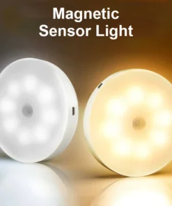 Alternative view of 8LED Motion Sensor Night Light, USB Rechargeable Human Body Induction Lamp for Bedroom Bedside Cabinet