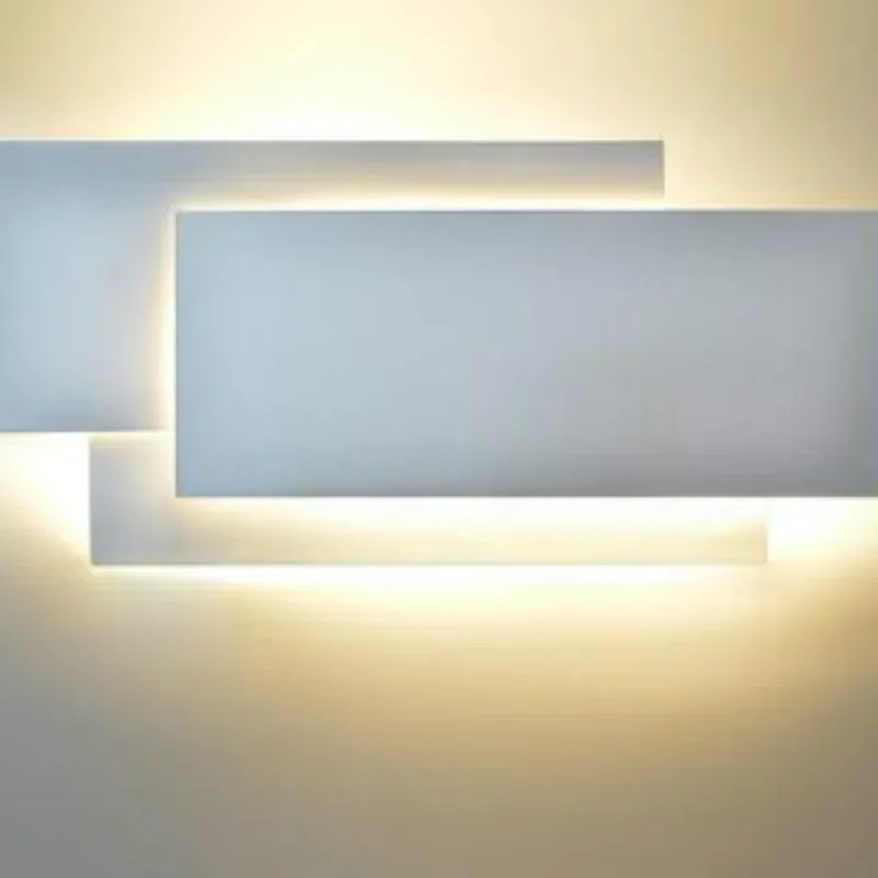 Modern 18W aluminum LED wall lamp living room candlestick lighting staircase square lamp bedroom bedside hotel wall lamp - Image 4